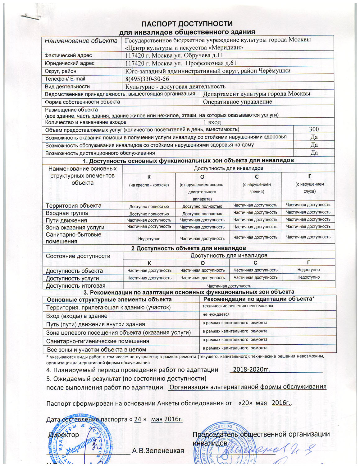 Доступность для инвалидов